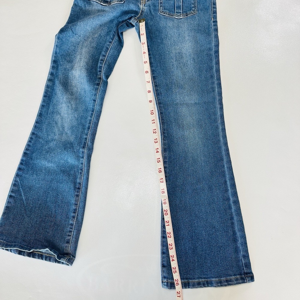 Levi's Girls Size 14 Regular Rise Flare Blue Denim Bootcut Pockets Adjustable - Picture 3 of 10